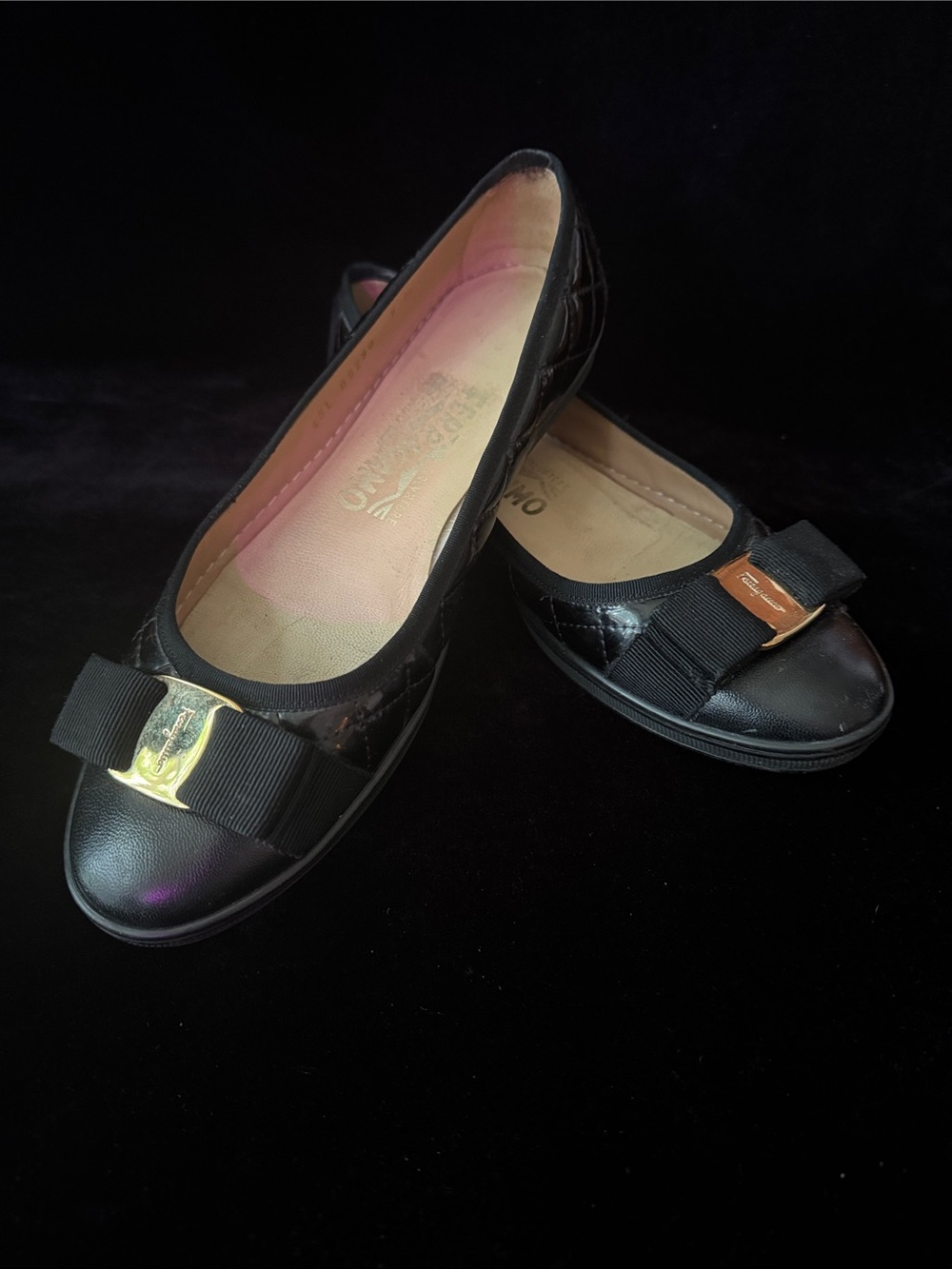 FERRAGAMO Quilted Leather Flats